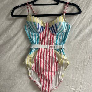 Solid & Striped The Spencer Colorblock Watercolor Stripe